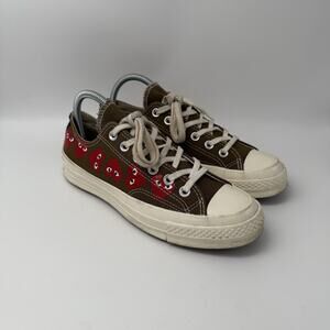 Comme des Garçons PLAY Converse Chuck Taylor All Star Multi Heart Low Top Size 7